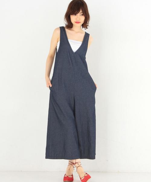 Another Edition（アナザーエディション）の「デニムサロペット/AEMBC 4.5DNM SALOPETTE◆（つなぎ/オールインワン・レディース・ライトブルー/ネイビー・FREE）」の7枚目の写真