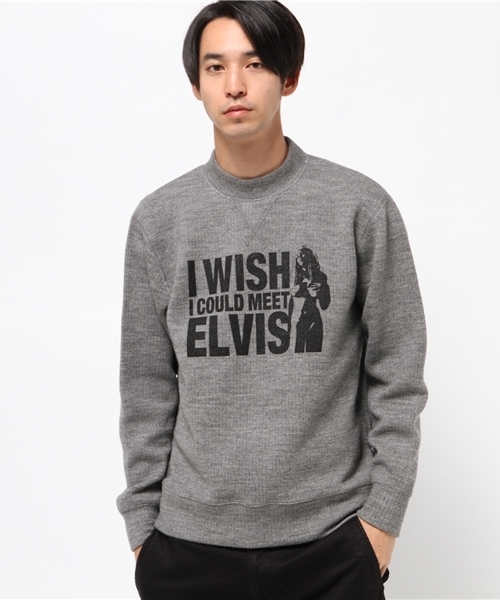 HYSTERIC GLAMOUR（ヒステリックグラマー）の「ELVIS FOREVER pt SW（スウェット・メンズ・ベージュ/トップグレー/ブラック・SMALL/MEDIUM/LARGE）」の6枚目の写真