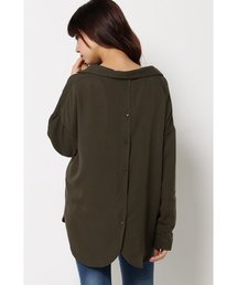 VENCEEXCHANGE | ピンクリボン 後ろボタンスキッパーシャツ                (シャツ/ブラウス)