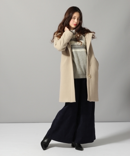 HARE（ハレ）の「ノルディックガラキリカエニット(HARE)（ニット/セーター・レディース・ネイビー/グレー・FREE）」の3枚目の写真