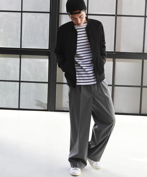 green label relaxing（グリーンレーベルリラクシング）の「【WEB限定】SC★★T/R 1P バギーパンツ / ワイドパンツ ◆（その他パンツ・メンズ・ブラック/グレー・LARGE/SMALL/MEDIUM）」の8枚目の写真