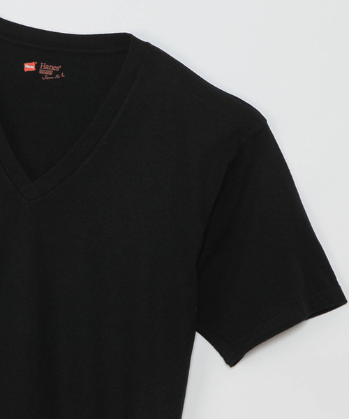 HANES（ヘインズ）の「Hanes ヘインズ 2P JAPAN Fit　ジャパンフィット（2枚組） VネックTシャツ アソート（Tシャツ/カットソー・レディース・ホワイト×グレー/ホワイト×ブラック・SMALL/X-SMALL）」の10枚目の写真