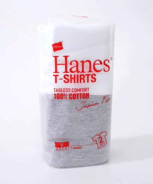 HANES（ヘインズ）の「Hanes ヘインズ 2P JAPAN Fit　ジャパンフィット（2枚組） VネックTシャツ アソート（Tシャツ/カットソー・レディース・ホワイト×グレー/ホワイト×ブラック・SMALL/X-SMALL）」の12枚目の写真