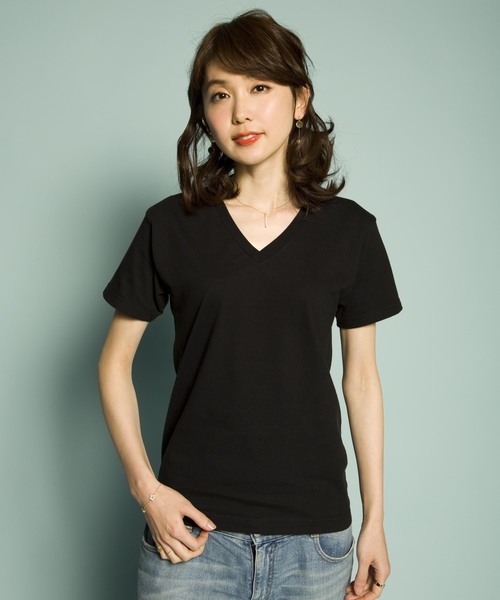 HANES（ヘインズ）の「Hanes ヘインズ 2P JAPAN Fit　ジャパンフィット（2枚組） VネックTシャツ アソート（Tシャツ/カットソー・レディース・ホワイト×グレー/ホワイト×ブラック・SMALL/X-SMALL）」の20枚目の写真