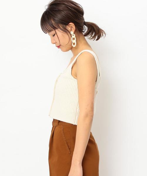 Another Edition（アナザーエディション）の「フロントホックニットキャミ ◆（キャミソール・レディース・オフホワイト/マスタード/ライトグレー・フリー）」の15枚目の写真