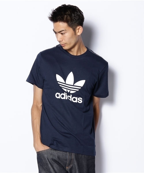 adidas（アディダス）の「ADI TREFOIL TEE（Tシャツ/カットソー・メンズ・ホワイト/ブラック/グリーン/ネイビー・SMALL/MEDIUM/LARGE/X-LARGE）」の4枚目の写真