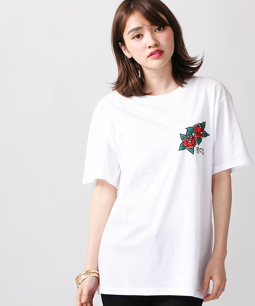 WEGO（ウィゴー）の「WEGO/ローズワンポイントカットソー（Tシャツ/カットソー・メンズ・ホワイト/ブラック・LARGE/X-LARGE/MEDIUM）」の17枚目の写真