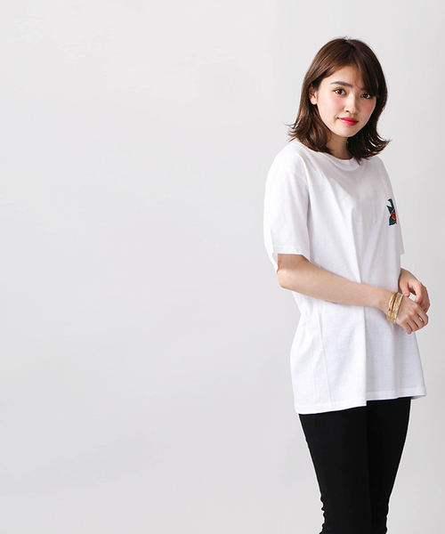 WEGO（ウィゴー）の「WEGO/ローズワンポイントカットソー（Tシャツ/カットソー・メンズ・ホワイト/ブラック・LARGE/X-LARGE/MEDIUM）」の19枚目の写真