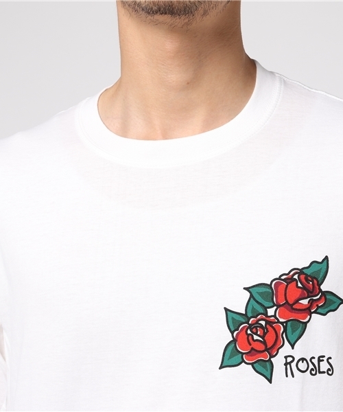 WEGO（ウィゴー）の「WEGO/ローズワンポイントカットソー（Tシャツ/カットソー・メンズ・ホワイト/ブラック・LARGE/X-LARGE/MEDIUM）」の10枚目の写真