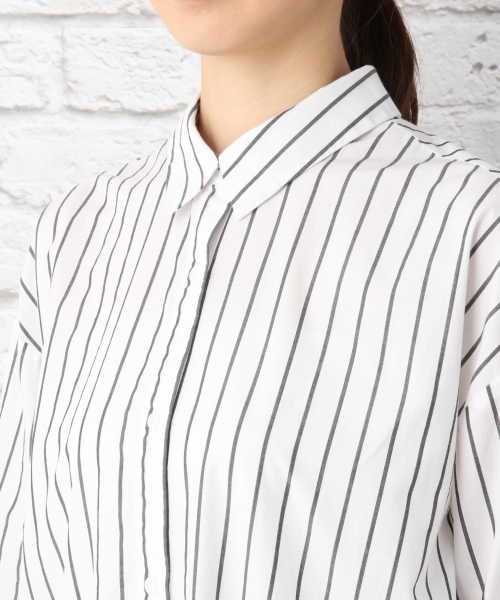 LEPSIM（レプシィム）の「マエアキシャツワンピース7S　762766（シャツワンピース・レディース・ホワイト×ブラック/ホワイト×レッド/ブルー系その他・LARGE/MEDIUM）」の10枚目の写真