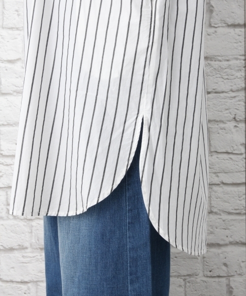 LEPSIM（レプシィム）の「マエアキシャツワンピース7S　762766（シャツワンピース・レディース・ホワイト×ブラック/ホワイト×レッド/ブルー系その他・LARGE/MEDIUM）」の14枚目の写真