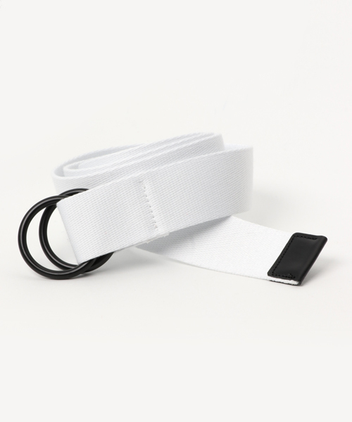 MERLOT（メルロー）の「ブラックWリングテープベルト4154（ベルト・レディース・ベージュ/ブラック/グレー/オフホワイト・FREE）」の2枚目の写真