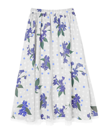 EIMY ISTOIRE | ドットフラワーフレアスカート(スカート)