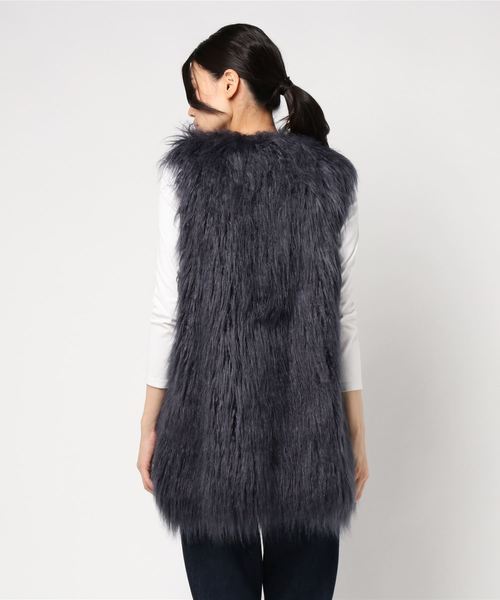 BEAUTY&YOUTH UNITED ARROWS(ビューティーアンドユースユナイテッドアローズ)の「BY フェイクファージレ ◆(その他アウター・レディース・ナチュラル/ネイビー・FREE)」の15枚目の写真