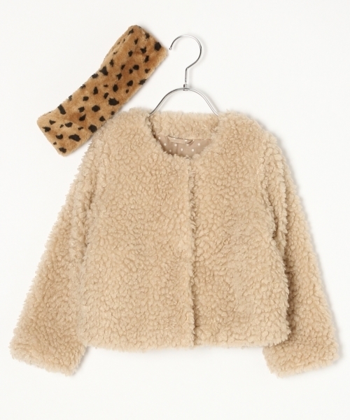 GLOBAL WORK（グローバルワーク）の「【キッズ】プードルファーコート/770915（その他アウター・キッズ・ベージュ/ライトピンク・LARGE/X-LARGE/XX-LARGE/SMALL/MEDIUM）」の4枚目の写真