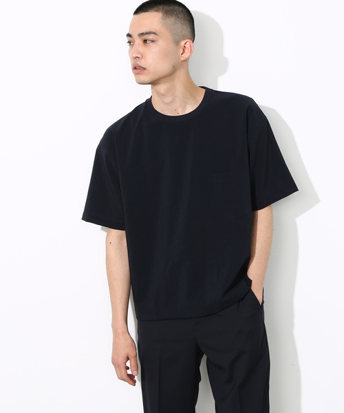 ADAM ET ROPE'（アダムエロペ）の「[吸水・速乾]EVALETストレッチTシャツ（Tシャツ/カットソー・メンズ・チャコールグレー/ネイビー/サックスブルー/グリーン系その他/ライトグレー・M/L）」の4枚目の写真