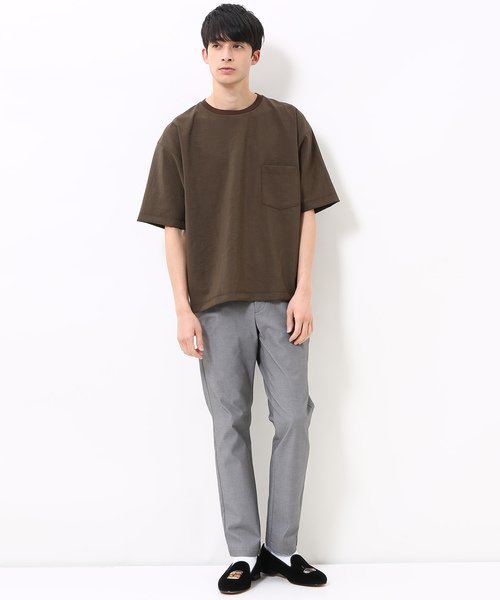ADAM ET ROPE'（アダムエロペ）の「[吸水・速乾]EVALETストレッチTシャツ（Tシャツ/カットソー・メンズ・チャコールグレー/ネイビー/サックスブルー/グリーン系その他/ライトグレー・M/L）」の17枚目の写真