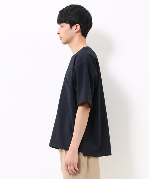 ADAM ET ROPE'（アダムエロペ）の「[吸水・速乾]EVALETストレッチTシャツ（Tシャツ/カットソー・メンズ・チャコールグレー/ネイビー/サックスブルー/グリーン系その他/ライトグレー・M/L）」の13枚目の写真