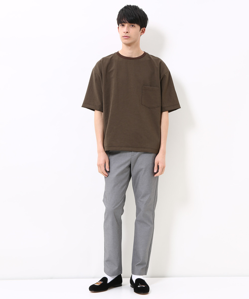 ADAM ET ROPE'（アダムエロペ）の「[吸水・速乾]EVALETストレッチTシャツ（Tシャツ/カットソー・メンズ・チャコールグレー/ネイビー/サックスブルー/グリーン系その他/ライトグレー・M/L）」の20枚目の写真