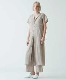 CRUSCAシルク*ロングシャツドレス セール】 シルクレーヨンギャザードレス （ロング・マキシ丈