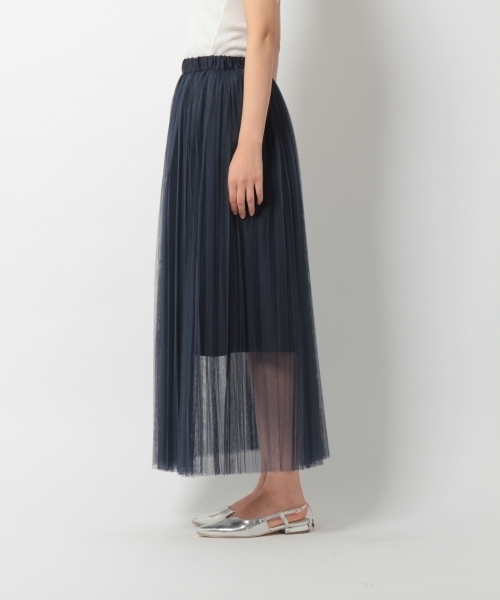 laboratory work（ラボラトリーワーク）の「プリーツチュールスカート（スカート・レディース・アイボリー/グリーン/ネイビー・MEDIUM）」の8枚目の写真