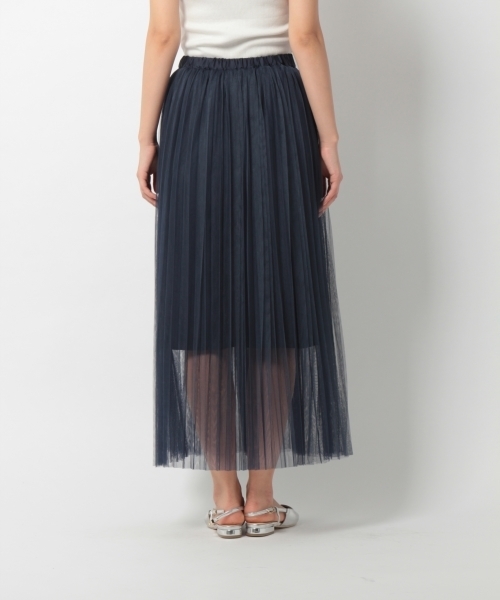 laboratory work（ラボラトリーワーク）の「プリーツチュールスカート（スカート・レディース・アイボリー/グリーン/ネイビー・MEDIUM）」の9枚目の写真