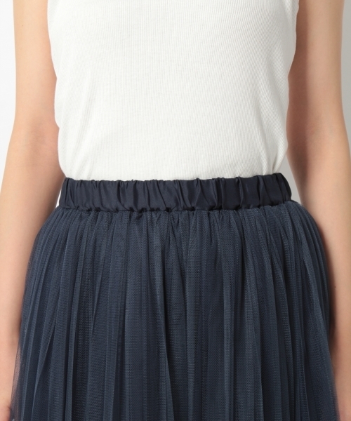 laboratory work（ラボラトリーワーク）の「プリーツチュールスカート（スカート・レディース・アイボリー/グリーン/ネイビー・MEDIUM）」の10枚目の写真