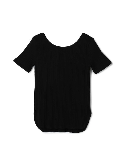 ESTNATION（エストネーション）の「ESTNATION  ランダムリブ半袖カットソー（Tシャツ/カットソー・レディース・ダークグリーン/オフホワイト/ブラック・38）」の14枚目の写真