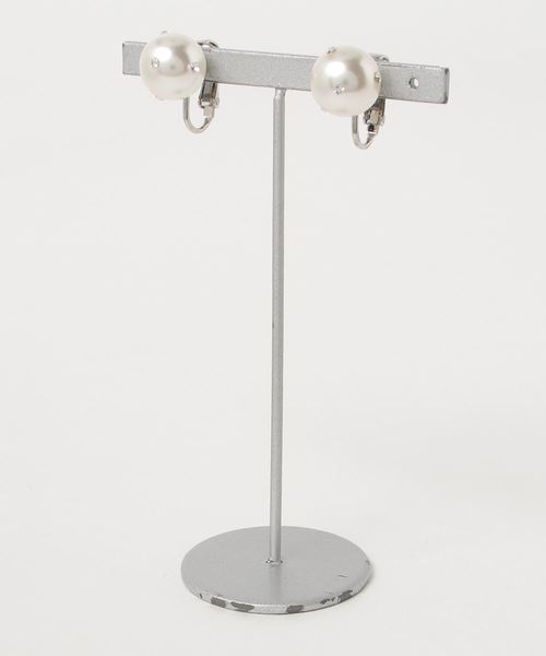 Cupid Heart（キューピッドハート）の「【Cupid Heart】結婚式アクセサリー♪イヤリング付パールロンデルネックレス（ネックレス・レディース・ベージュ・MEDIUM）」の3枚目の写真