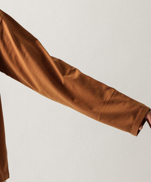 BEAUTY&YOUTH UNITED ARROWS（ビューティーアンドユースユナイテッドアローズ）の「by ワイド ロングアーム カットソー -MADE IN JAPAN- ◆（Tシャツ/カットソー・メンズ・ホワイト/ダークブラウン/グレー/ベージュ/ブラック・LARGE/MEDIUM/SMALL/X-LARGE）」の18枚目の写真