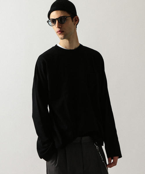 BEAUTY&YOUTH UNITED ARROWS（ビューティーアンドユースユナイテッドアローズ）の「by ワイド ロングアーム カットソー -MADE IN JAPAN- ◆（Tシャツ/カットソー・メンズ・ホワイト/ダークブラウン/グレー/ベージュ/ブラック・LARGE/MEDIUM/SMALL/X-LARGE）」の21枚目の写真