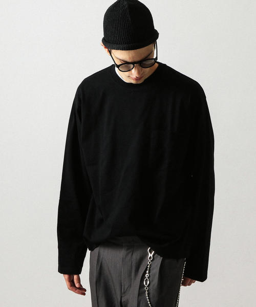 BEAUTY&YOUTH UNITED ARROWS（ビューティーアンドユースユナイテッドアローズ）の「by ワイド ロングアーム カットソー -MADE IN JAPAN- ◆（Tシャツ/カットソー・メンズ・ホワイト/ダークブラウン/グレー/ベージュ/ブラック・LARGE/MEDIUM/SMALL/X-LARGE）」の22枚目の写真