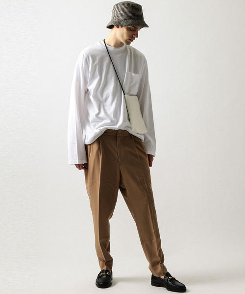 BEAUTY&YOUTH UNITED ARROWS（ビューティーアンドユースユナイテッドアローズ）の「by ワイド ロングアーム カットソー -MADE IN JAPAN- ◆（Tシャツ/カットソー・メンズ・ホワイト/ダークブラウン/グレー/ベージュ/ブラック・LARGE/MEDIUM/SMALL/X-LARGE）」の15枚目の写真
