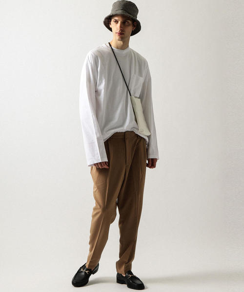 BEAUTY&YOUTH UNITED ARROWS（ビューティーアンドユースユナイテッドアローズ）の「by ワイド ロングアーム カットソー -MADE IN JAPAN- ◆（Tシャツ/カットソー・メンズ・ホワイト/ダークブラウン/グレー/ベージュ/ブラック・LARGE/MEDIUM/SMALL/X-LARGE）」の17枚目の写真