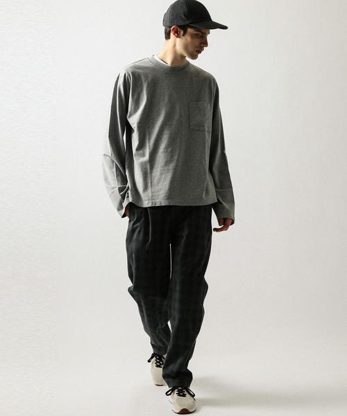 BEAUTY&YOUTH UNITED ARROWS（ビューティーアンドユースユナイテッドアローズ）の「by ワイド ロングアーム カットソー -MADE IN JAPAN- ◆（Tシャツ/カットソー・メンズ・ホワイト/ダークブラウン/グレー/ベージュ/ブラック・LARGE/MEDIUM/SMALL/X-LARGE）」の9枚目の写真