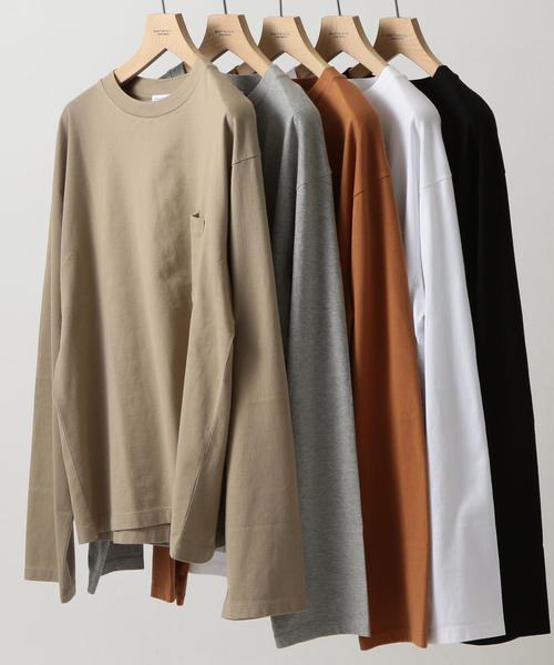 BEAUTY&YOUTH UNITED ARROWS（ビューティーアンドユースユナイテッドアローズ）の「by ワイド ロングアーム カットソー -MADE IN JAPAN- ◆（Tシャツ/カットソー・メンズ・ホワイト/ダークブラウン/グレー/ベージュ/ブラック・LARGE/MEDIUM/SMALL/X-LARGE）」の11枚目の写真