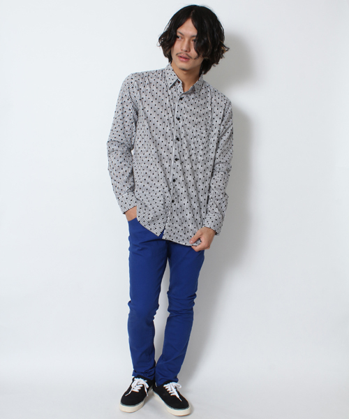 WEGO（ウィゴー）の「WEGO/カラースキニーパンツ（チノパンツ・メンズ・ホワイト/ブラック/ライトグレー/サックスブルー/ワイン/ネイビー/ロイヤルブルー/レッド/オレンジ・SMALL/MEDIUM/LARGE）」の7枚目の写真