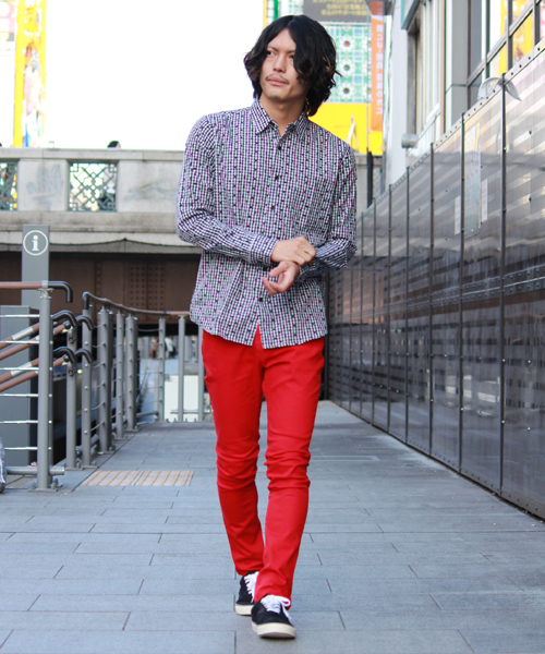 WEGO（ウィゴー）の「WEGO/カラースキニーパンツ（チノパンツ・メンズ・ホワイト/ブラック/ライトグレー/サックスブルー/ワイン/ネイビー/ロイヤルブルー/レッド/オレンジ・SMALL/MEDIUM/LARGE）」の20枚目の写真