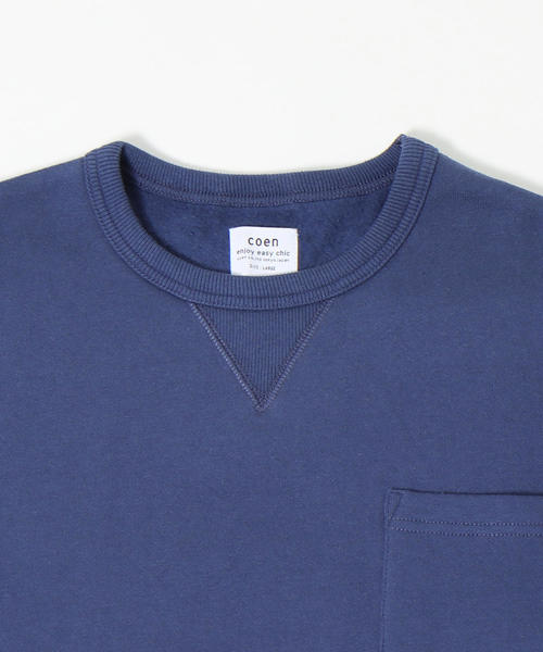 coen（コーエン）の「CVCスウェットクルーネック2（スウェット・メンズ・ネイビー/ケリー/ナチュラル/ライラック・LARGE/X-LARGE/SMALL/MEDIUM）」の7枚目の写真