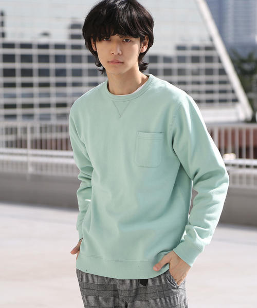 coen（コーエン）の「CVCスウェットクルーネック2（スウェット・メンズ・ネイビー/ケリー/ナチュラル/ライラック・LARGE/X-LARGE/SMALL/MEDIUM）」の16枚目の写真