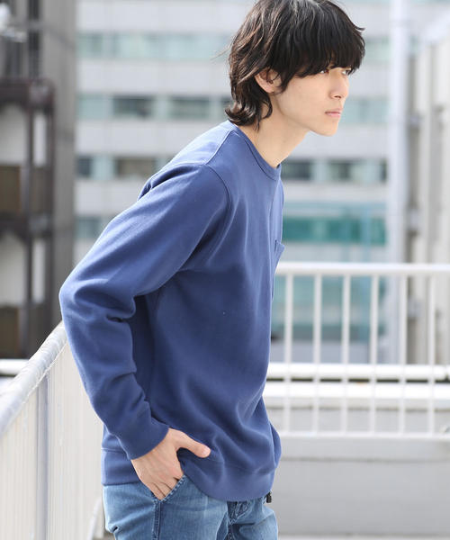 coen（コーエン）の「CVCスウェットクルーネック2（スウェット・メンズ・ネイビー/ケリー/ナチュラル/ライラック・LARGE/X-LARGE/SMALL/MEDIUM）」の20枚目の写真