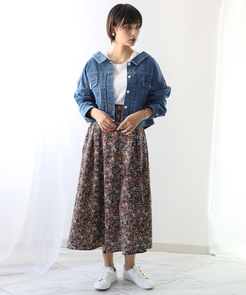 classicalelf（クラシカルエルフ）の「ボタン留め・抜き襟風ビッグシルエット無地デニムジャケット（デニムジャケット・レディース・インディゴブルー/ブルー・SMALL/MEDIUM/LARGE）」の10枚目の写真