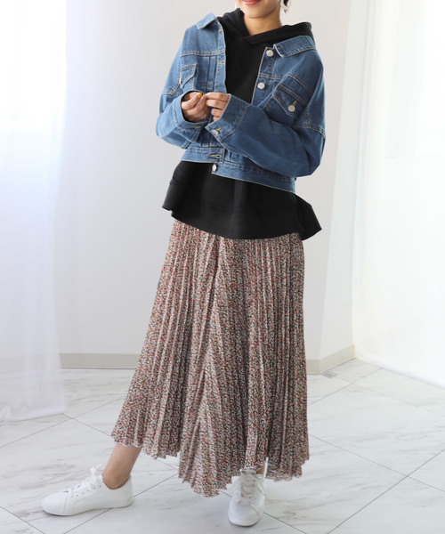 classicalelf（クラシカルエルフ）の「ボタン留め・抜き襟風ビッグシルエット無地デニムジャケット（デニムジャケット・レディース・インディゴブルー/ブルー・SMALL/MEDIUM/LARGE）」の16枚目の写真