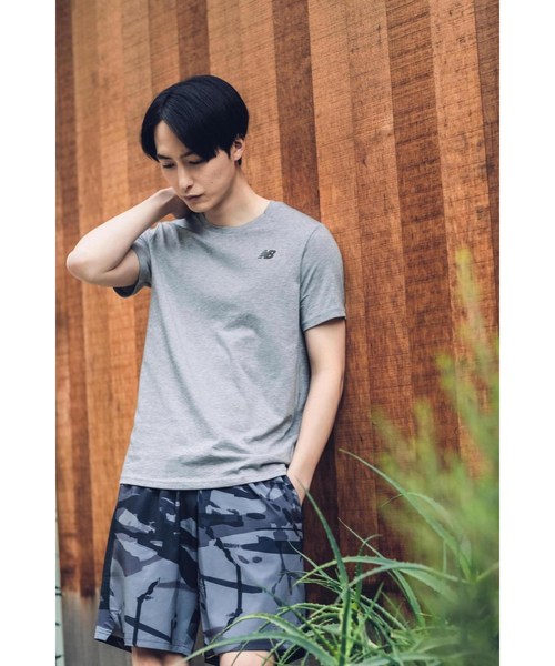 NEW BALANCE（ニューバランス）の「ニューバランス ワンポイントTシャツ AMT73080（Tシャツ/カットソー・メンズ・ネイビー/レッド/ブルー/ダークグレー・M/L/S/XL/XXL）」の2枚目の写真
