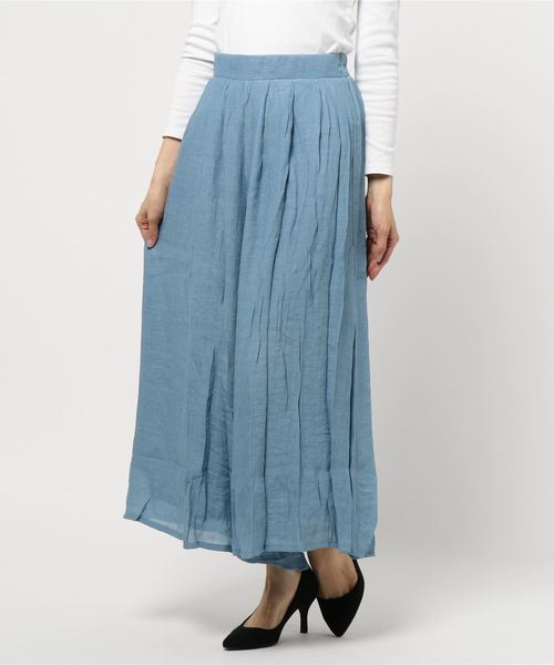 KOBE LETTUCE(コウベレタス)の「スラブ楊柳リネンタッチスカンツ【セットアップOK】(その他パンツ・レディース・オフホワイト/オレンジ/グリーン/パープル/ベージュ/カーキ/ネイビー/ブラック/ピンク/ブルー・FREE)」の7枚目の写真