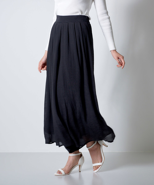 KOBE LETTUCE(コウベレタス)の「スラブ楊柳リネンタッチスカンツ【セットアップOK】(その他パンツ・レディース・オフホワイト/オレンジ/グリーン/パープル/ベージュ/カーキ/ネイビー/ブラック/ピンク/ブルー・FREE)」の1枚目の写真