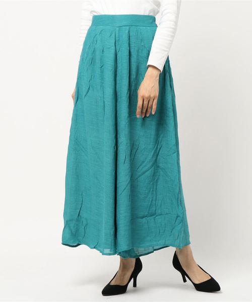 KOBE LETTUCE(コウベレタス)の「スラブ楊柳リネンタッチスカンツ【セットアップOK】(その他パンツ・レディース・オフホワイト/オレンジ/グリーン/パープル/ベージュ/カーキ/ネイビー/ブラック/ピンク/ブルー・FREE)」の13枚目の写真