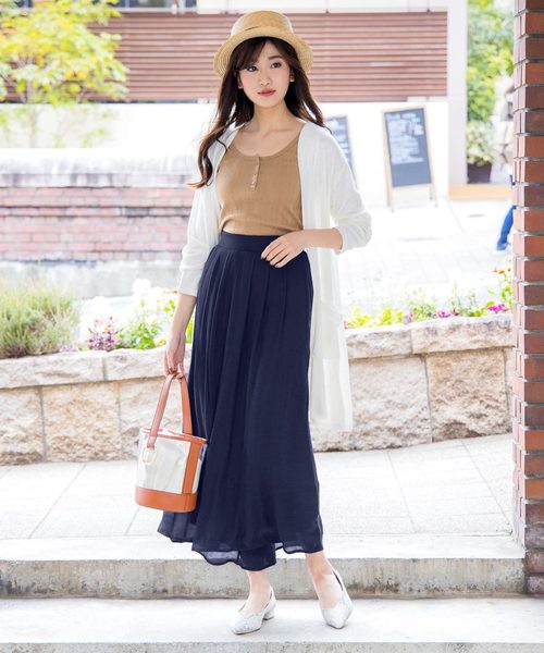 KOBE LETTUCE(コウベレタス)の「スラブ楊柳リネンタッチスカンツ【セットアップOK】(その他パンツ・レディース・オフホワイト/オレンジ/グリーン/パープル/ベージュ/カーキ/ネイビー/ブラック/ピンク/ブルー・FREE)」の19枚目の写真