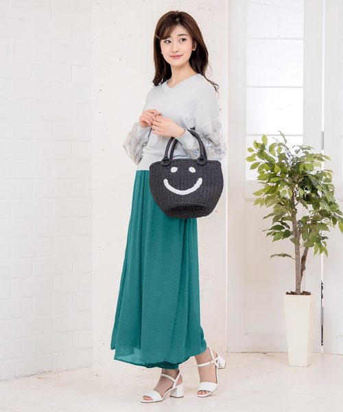 KOBE LETTUCE(コウベレタス)の「スラブ楊柳リネンタッチスカンツ【セットアップOK】(その他パンツ・レディース・オフホワイト/オレンジ/グリーン/パープル/ベージュ/カーキ/ネイビー/ブラック/ピンク/ブルー・FREE)」の20枚目の写真