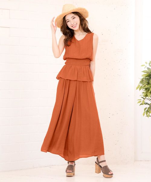 KOBE LETTUCE(コウベレタス)の「スラブ楊柳リネンタッチスカンツ【セットアップOK】(その他パンツ・レディース・オフホワイト/オレンジ/グリーン/パープル/ベージュ/カーキ/ネイビー/ブラック/ピンク/ブルー・FREE)」の21枚目の写真